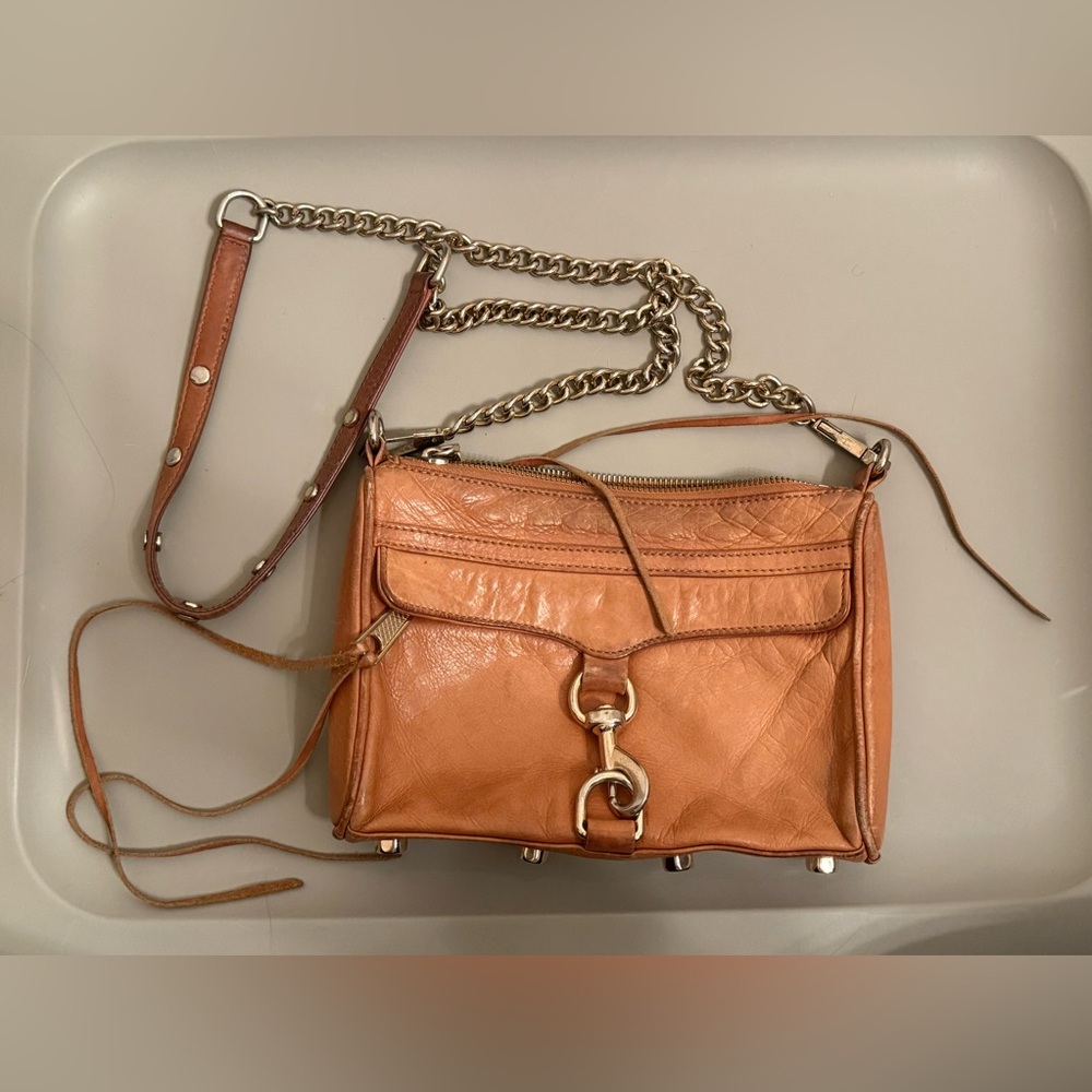 Rebecca Minkoff Mini MAC Brown Leather Crossbody READ – Broken Zipper